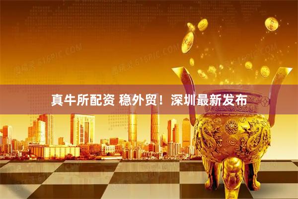 真牛所配资 稳外贸！深圳最新发布