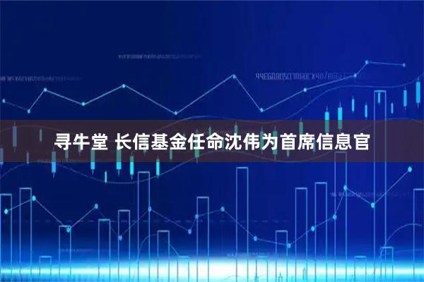 寻牛堂 长信基金任命沈伟为首席信息官