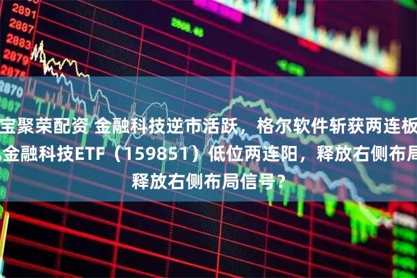 宝聚荣配资 金融科技逆市活跃，格尔软件斩获两连板！百亿金融科技ETF（159851）低位两连阳，释放右侧布局信号？