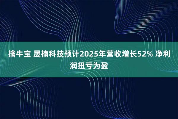 擒牛宝 晟楠科技预计2025年营收增长52% 净利润扭亏为盈