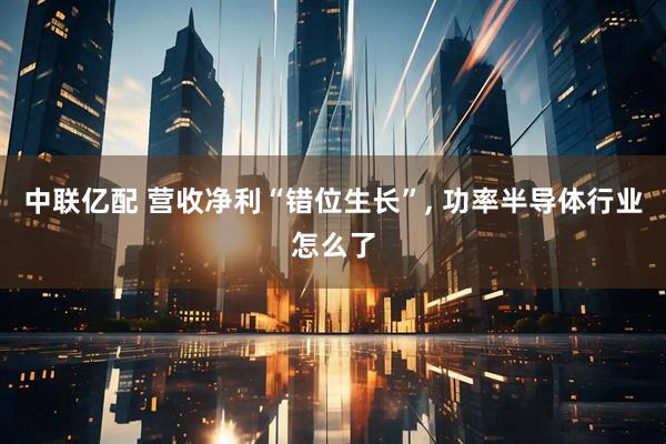 中联亿配 营收净利“错位生长”, 功率半导体行业怎么了
